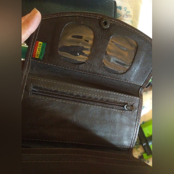 Leather wallet handmade brown - Picture 2 of 5